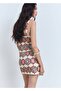 Patterned Boat Neck Blouse - 4
