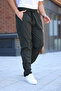 Men's Khaki Baggy Sweatpants Zippered Leg Quality Parachute Fabric - 2