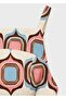 Patterned Boat Neck Blouse - 7