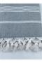 Talvia Premium Cotton Gray Peshtemal (100X190) - 2