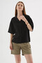 Short Sleeve Linen Shirt Black