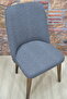 Large Oval Chair Cover Anthracite Jacquard Fabric - 2