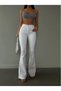 Nino Super High Waist White Flared Flare Jean Women's Jeans - 3