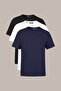 Men's Multicolor T-Shirt Regular Fit Relaxed Fit Crew Neck 3-Piece Basic T-Shirt Pack