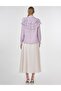 Frilly Jacquard Blouse Lilac - 7