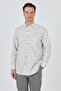 Men's Dark Green Short Sleeve Plaid Pattern Buttoned Collar Cotton Comfort Fit Shirt 1004250101