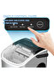 Ice Maker Countertop with Handle, 12Kg/24H, Portable Small Ice Machine for kitchen, BH-14, Silver - 3