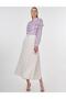 Frilly Jacquard Blouse Lilac - 5