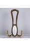 Metal Coat Rack Cloakroom Wall Wardrobe Clothes Furniture Door Hanger Rack Hanger Rack Antique Yellow - 2