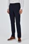 Men's Dark Navy Blue Flexible Slim Fit Jogger Pants with Side Pockets 1003250162 - 3