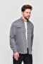 Slim Fit Men's Denim Shirt Grey - 5