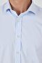 Men's Dark Blue Half Italian Collar Long Sleeve Slim Fit Flexible Shirt 1004250235 - 4