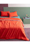 Allure King Size 100% Cotton Bed Sheet Lı Duvet Cover Set - Orange - 3