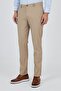 Men's Beige Side Pocket Slim Fit Cotton Chino Trousers 1003250120 - 3