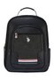 U.S. Polo. Assn. Vegan Faux Leather Backpack and Crossbody Bag with Laptop Compartment and Shoulder Strap - Black - 2