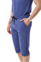 Men's Mechanical Linen Shirt Below Knee Capri Suit - 8