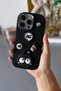 iPhone 15 Pro Compatible Case Cute Charcoal Soft Silicone Cover