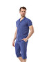 Men's Mechanical Linen Shirt Below Knee Capri Suit - 4