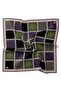 Geometric Check Pattern Sparkling Crystal Scarf