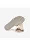 Women's 4cm Rubber Sole Slingback Leather Beige Wedge Heeled Sandals 107616 - 5