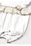 Baby Girl Striped Short Jumpsuit White 1748 - 2
