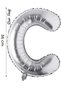 Foil Balloon Letter C Helium Balloon 36 cm Silver Color - Letter C Balloon - Letter Foil Balloon - 16 Inch