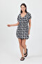 Bysen Lena Black/White Elastic Waist Beachwear Tunic Pareo - 3