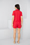 Red Heart Piping Detailed Knitted Shorts Set7890 - 2