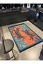 Orange Leopard Animal Patterned Modern Decorative Carpet Miravip294 - 4