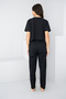 Black Tied Knitted Pajama Suit7889 - 3