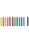 Wax crayon set, 12 pieces, triangular, multi-colored, 9 cm