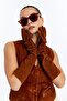 Women's Genuine Leather Suede Long Gloves - 5