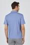 Men's Cobalt Blue Short Sleeve Plain Suprem Polo Collar Cotton Slim Fit T-Shirt 1011250160_602 - 5