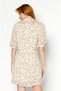 Women Floral Print Mini Dress, Orange - 3
