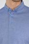 Men's Cobalt Blue Short Sleeve Plain Suprem Polo Collar Cotton Slim Fit T-Shirt 1011250160_602 - 4