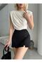 Women's Stone Sandy Fabric Cross-Drawstring Detailed Tank Top - 4