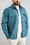 Men's Petrol Seasonal Casual Inside Scuba Coated Sports Cut Coat Snap Jacket Shirt - 4