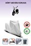 Gray, Mondial 50 Revival, Motorcycle Tarpaulin, Lock Compatible, Rear Bag Incompatible