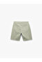 Normal Waist Cotton Pocket Detailed Bermuda Loose Fit Jean Shorts - 4