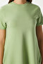 Women's Hanna Pocket Bell Cut Green Combed Cotton Summer Dress 14266 - 4
