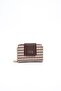Coffee Yellow - Coffee Plaid Line Square Women's Wallet and Card Holder Sp935