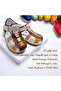 صنادل للأولاد الصغار من Orthopedic First Step Eiagcm2406 باللون البني والأصفر الكريمي - 2