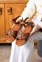 Women's Straw Sole Piping Detailed Sandals