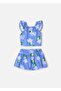 Girl's Top and Bottom Set Blue 3286 - 4