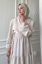 Modal Cupra Bolero Skirt Stone Suit - 3