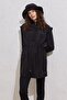 Parachute Waist Drawstring Zippered 2-Piece Hijab Swimsuit Set Black