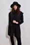 Parachute Waist Drawstring Zippered 2-Piece Hijab Swimsuit Set Black - 5