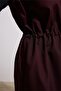 Parachute Waist Drawstring Zippered Hijab Swimsuit Suit Claret Red - 6