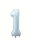 Soft Blue Number Foil Balloon 70 cm |   Baby Boy & Birthday Ornament |   Pastel Color Balloon