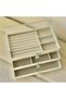 3 Drawers Jewelry Organizer Beige Jewelry Box, Modern Jewelry Jewelry Bijouterie Storage Box